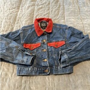 BDG Kids Denim Jacket with Red Accents